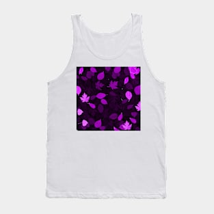 Autumn Purple Leaves seasons Nature Patterns Tank Top